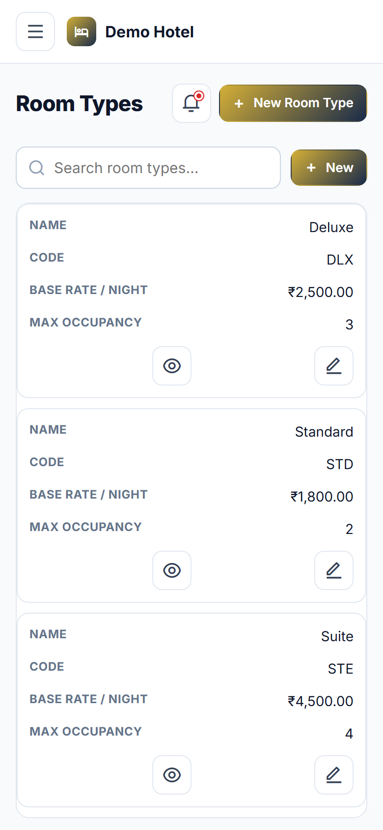 Hotel Room Service & Billing Software, Front Desk, Folio & F&B screenshot
