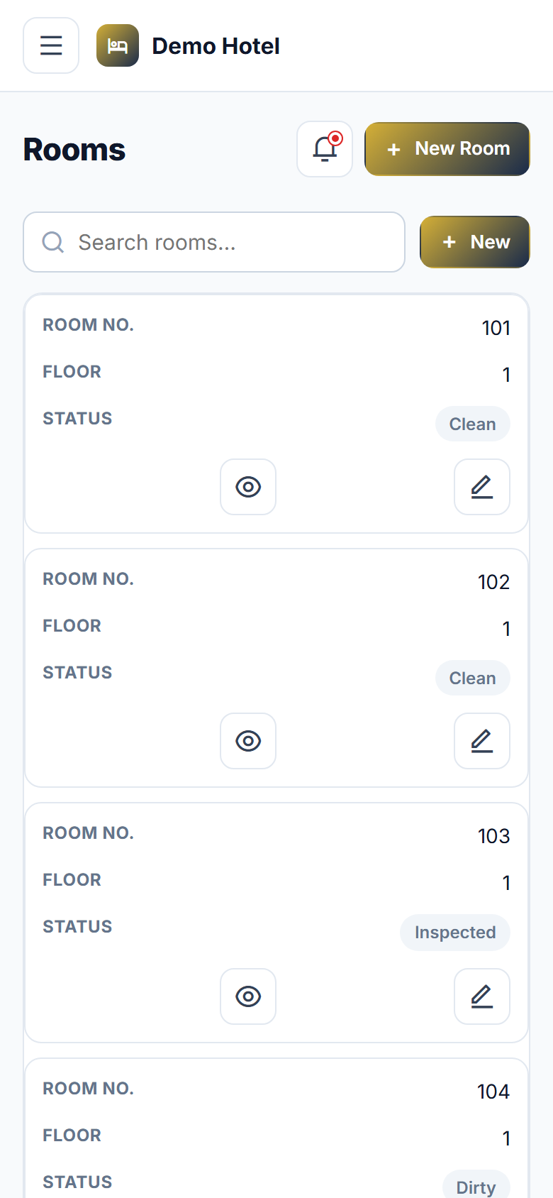 Hotel Room Service & Billing Software, Front Desk, Folio & F&B screenshot