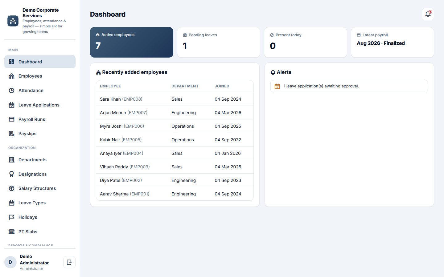 HR & Payroll Management Software screenshot