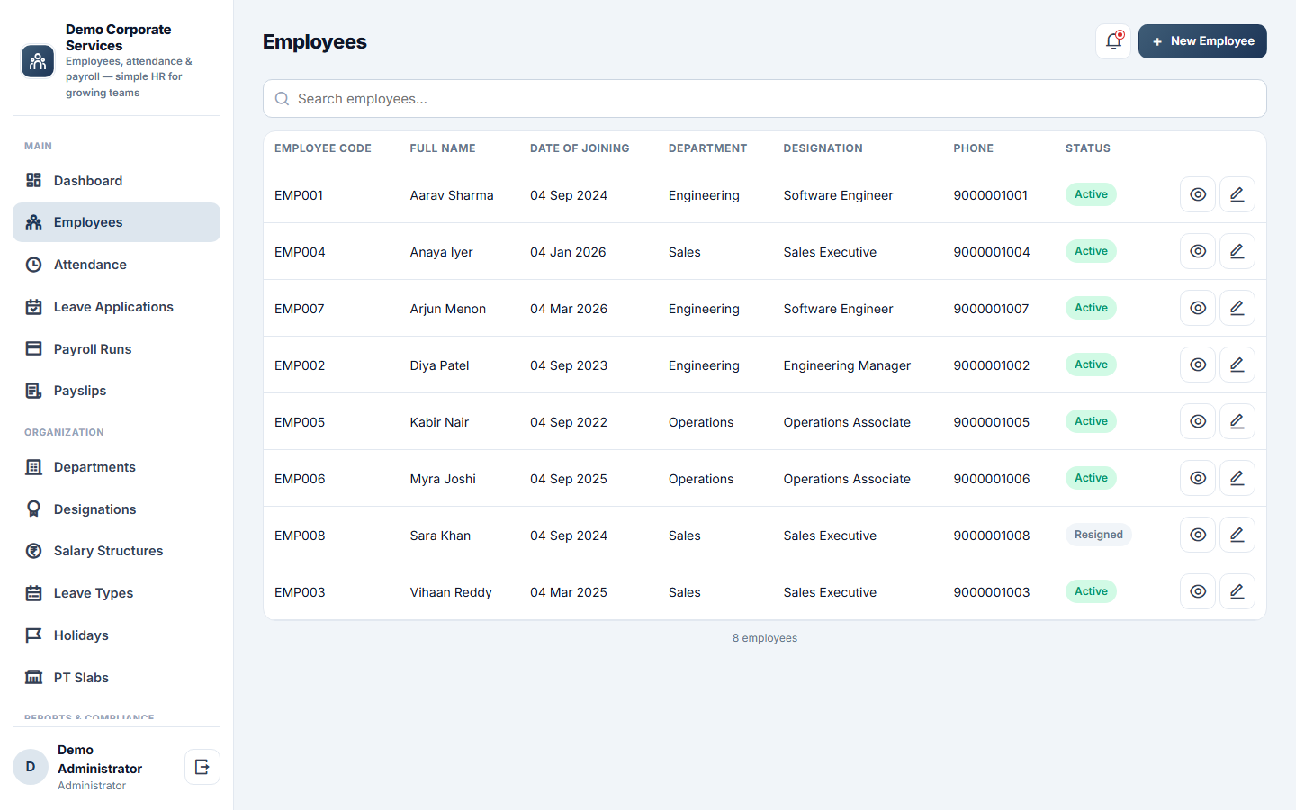 HR & Payroll Management Software screenshot