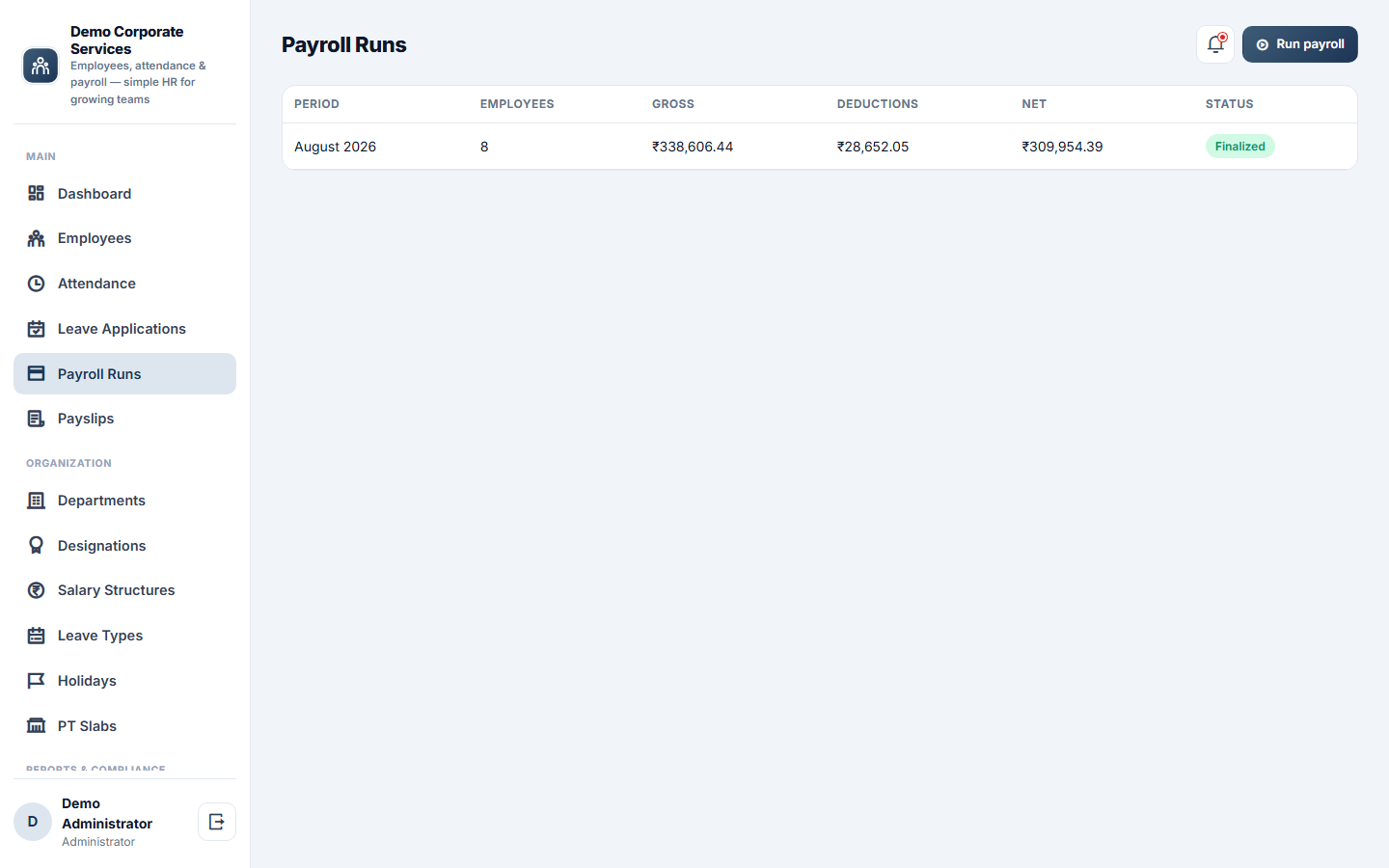 HR & Payroll Management Software screenshot