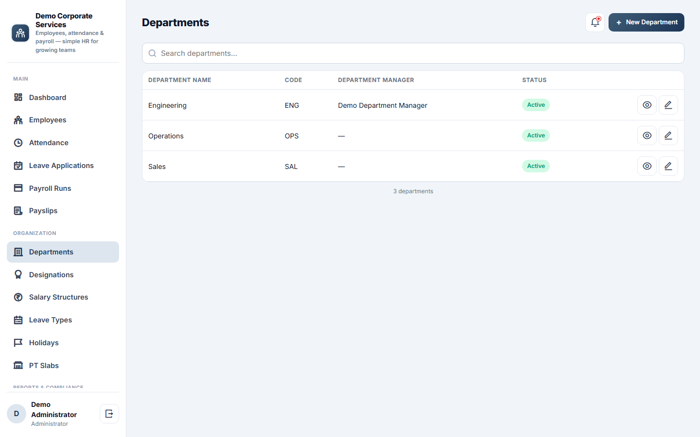 HR & Payroll Management Software screenshot