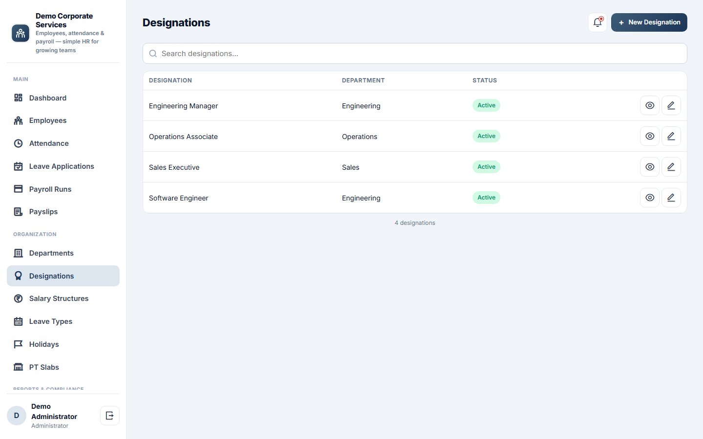 HR & Payroll Management Software screenshot