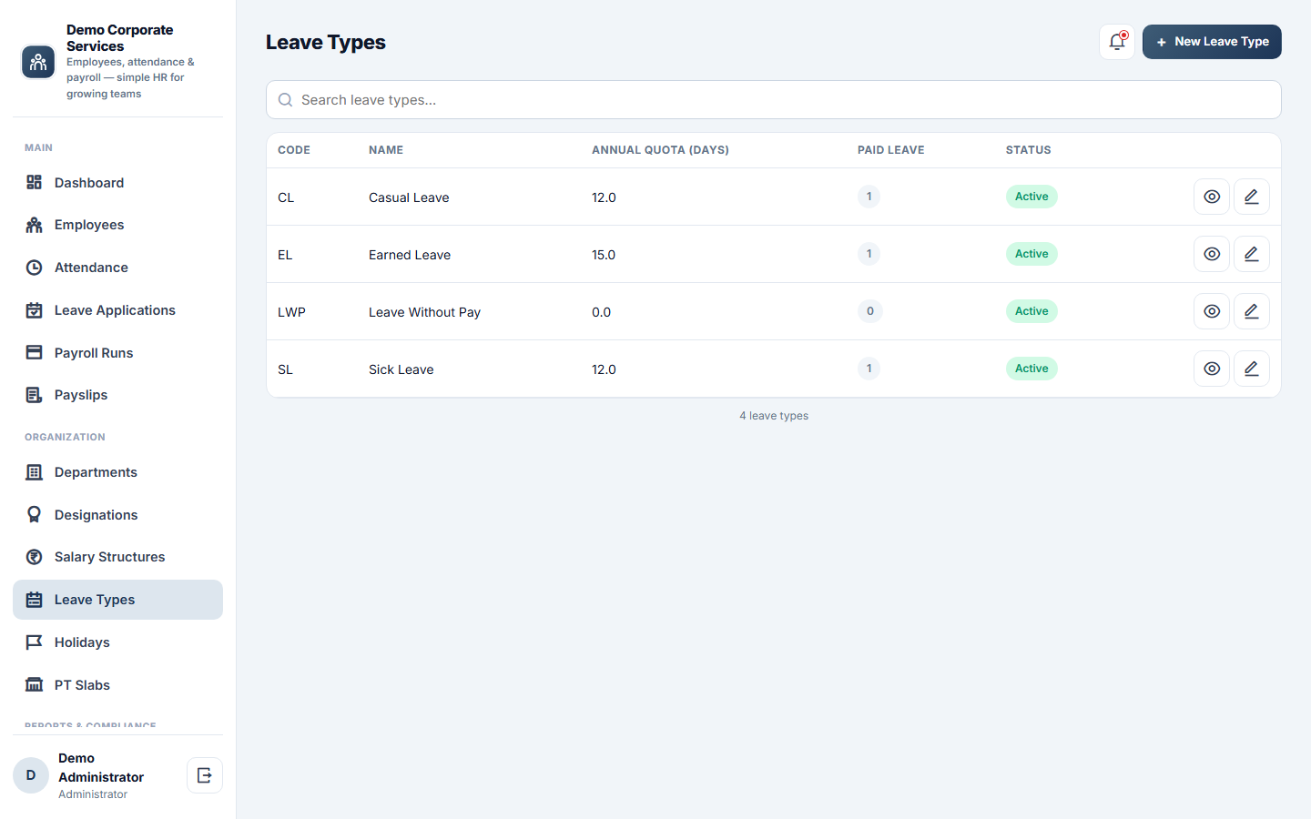 HR & Payroll Management Software screenshot
