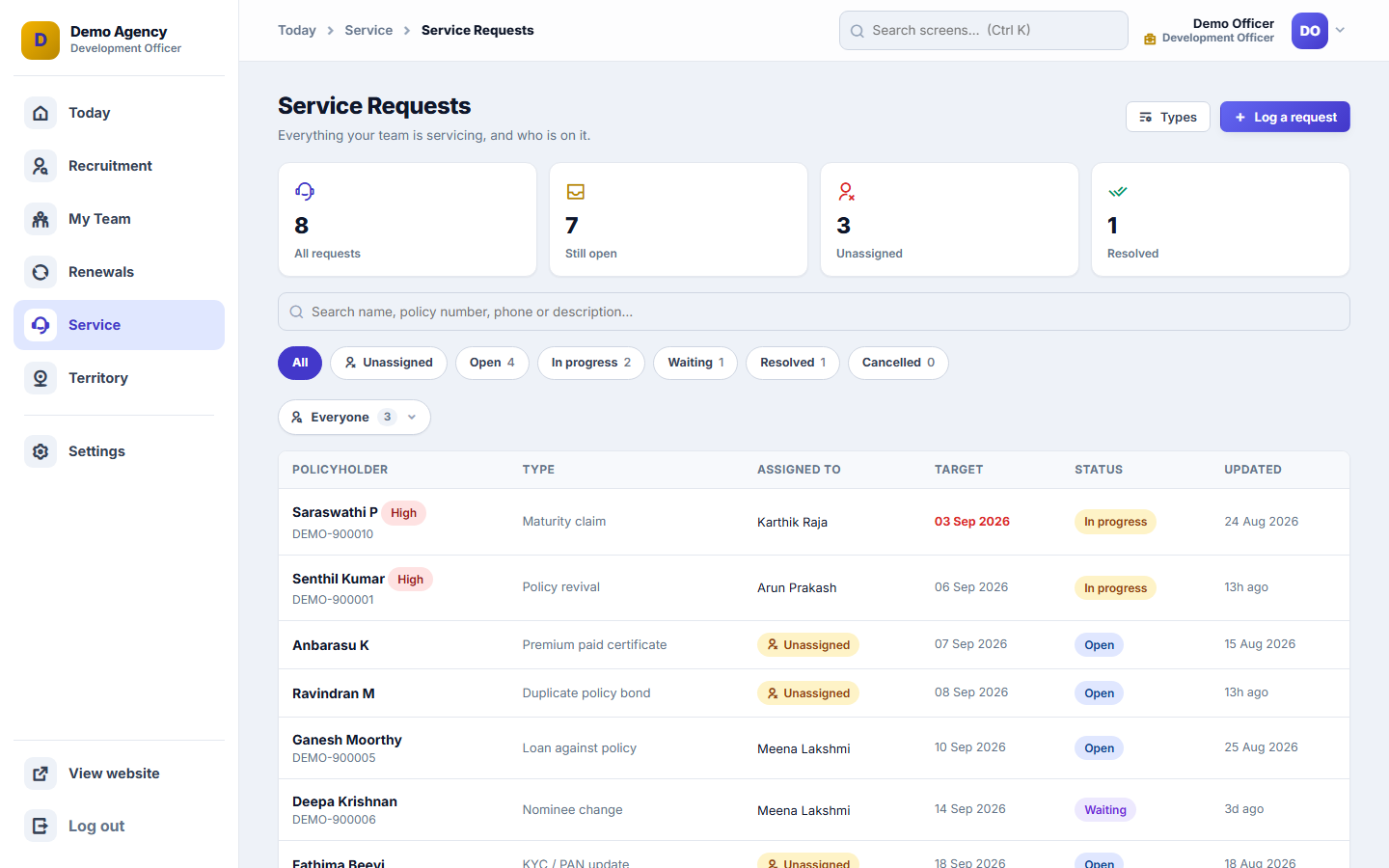 Insurance Agency Management Software screenshot
