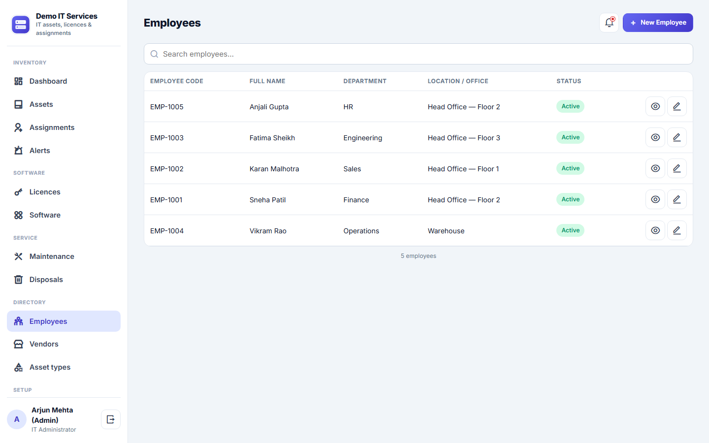 IT Asset and Software License Management Software screenshot