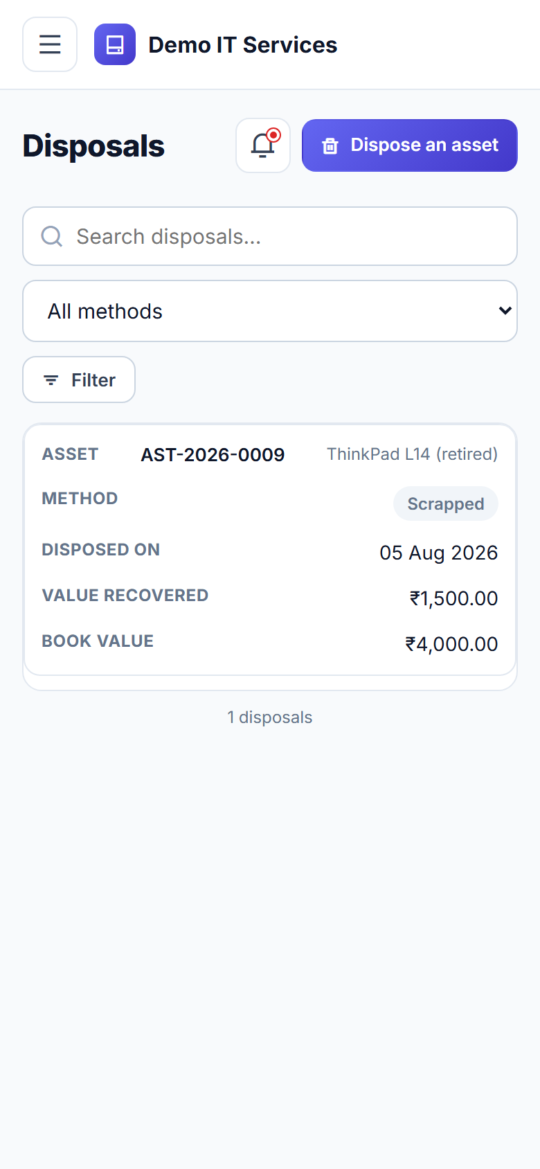 IT Asset and Software License Management Software screenshot