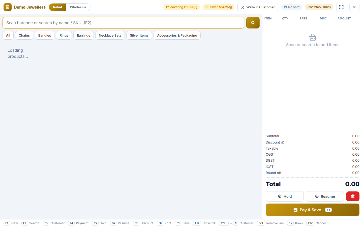 Gold Covering & Jewellery Billing Software screenshot