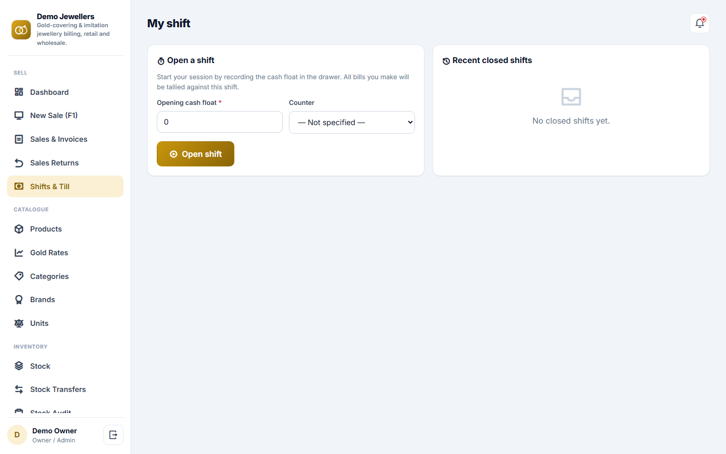 Gold Covering & Jewellery Billing Software screenshot