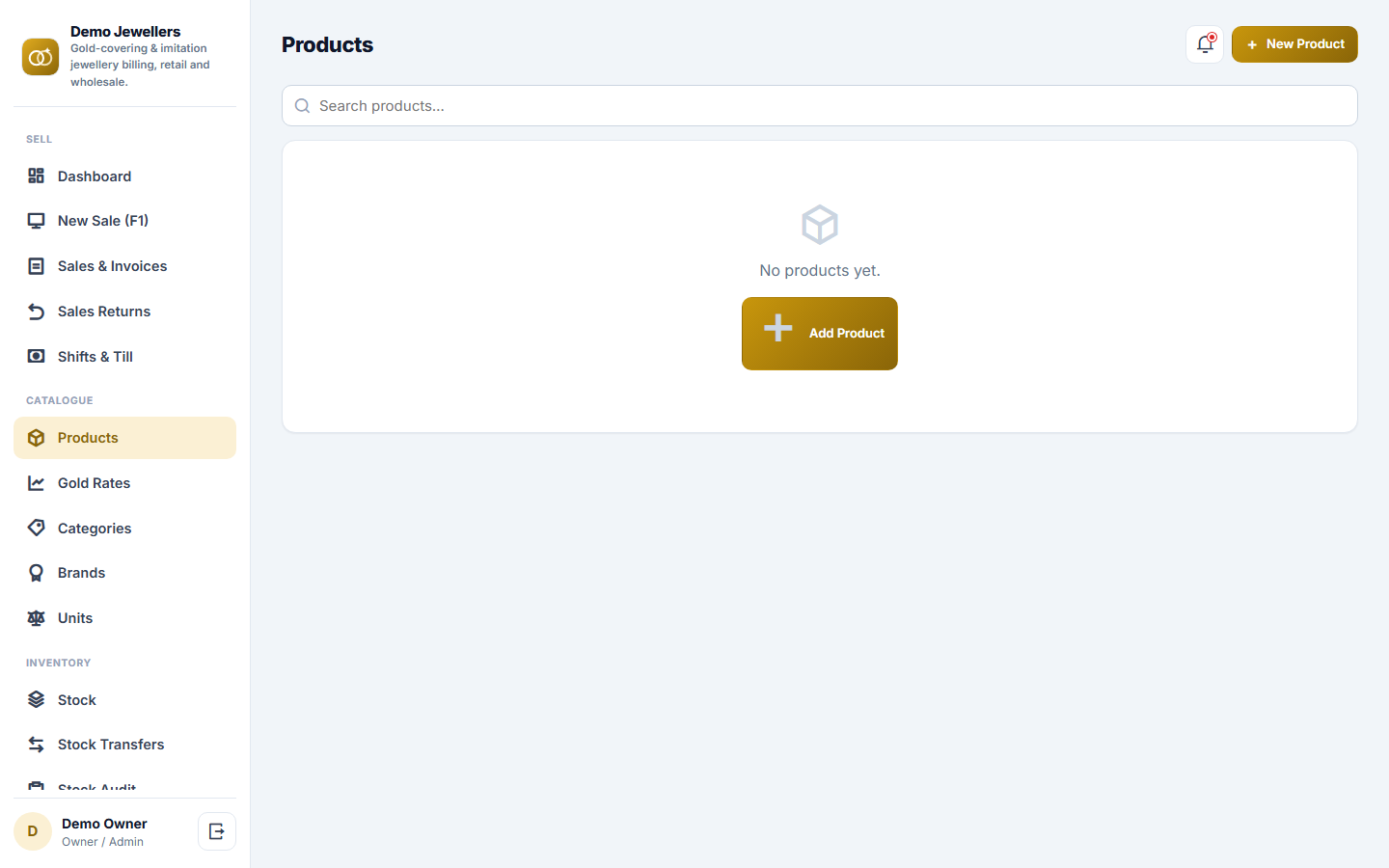 Gold Covering & Jewellery Billing Software screenshot