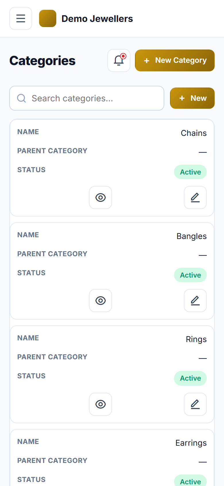 Gold Covering & Jewellery Billing Software screenshot