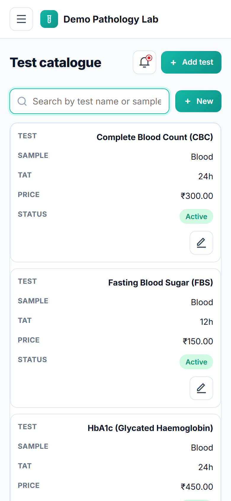 Pathology Lab Management & Report Software screenshot