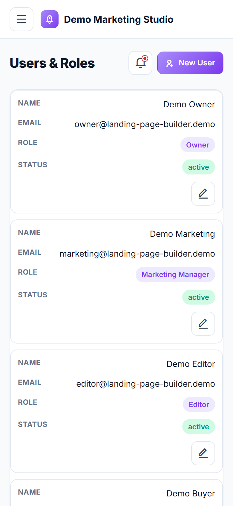 Landing Page & Sales Funnel Builder screenshot