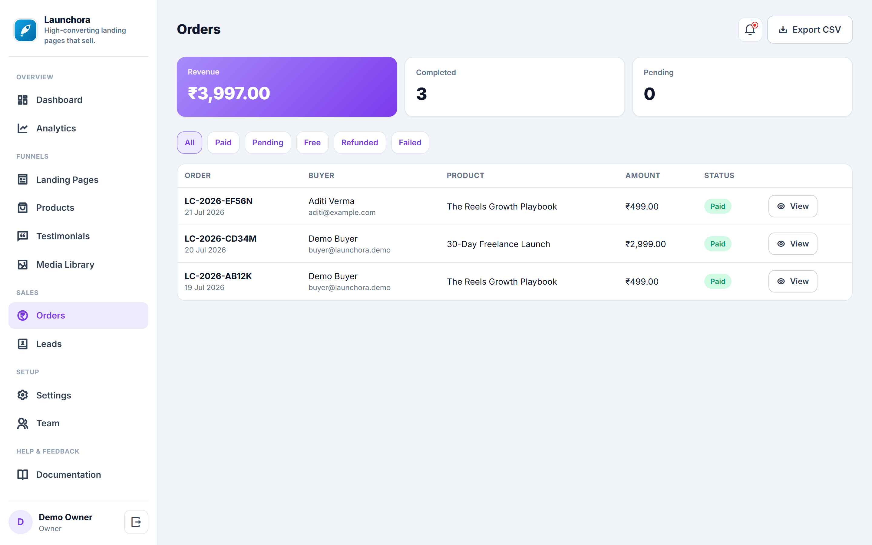 Launchora screenshot