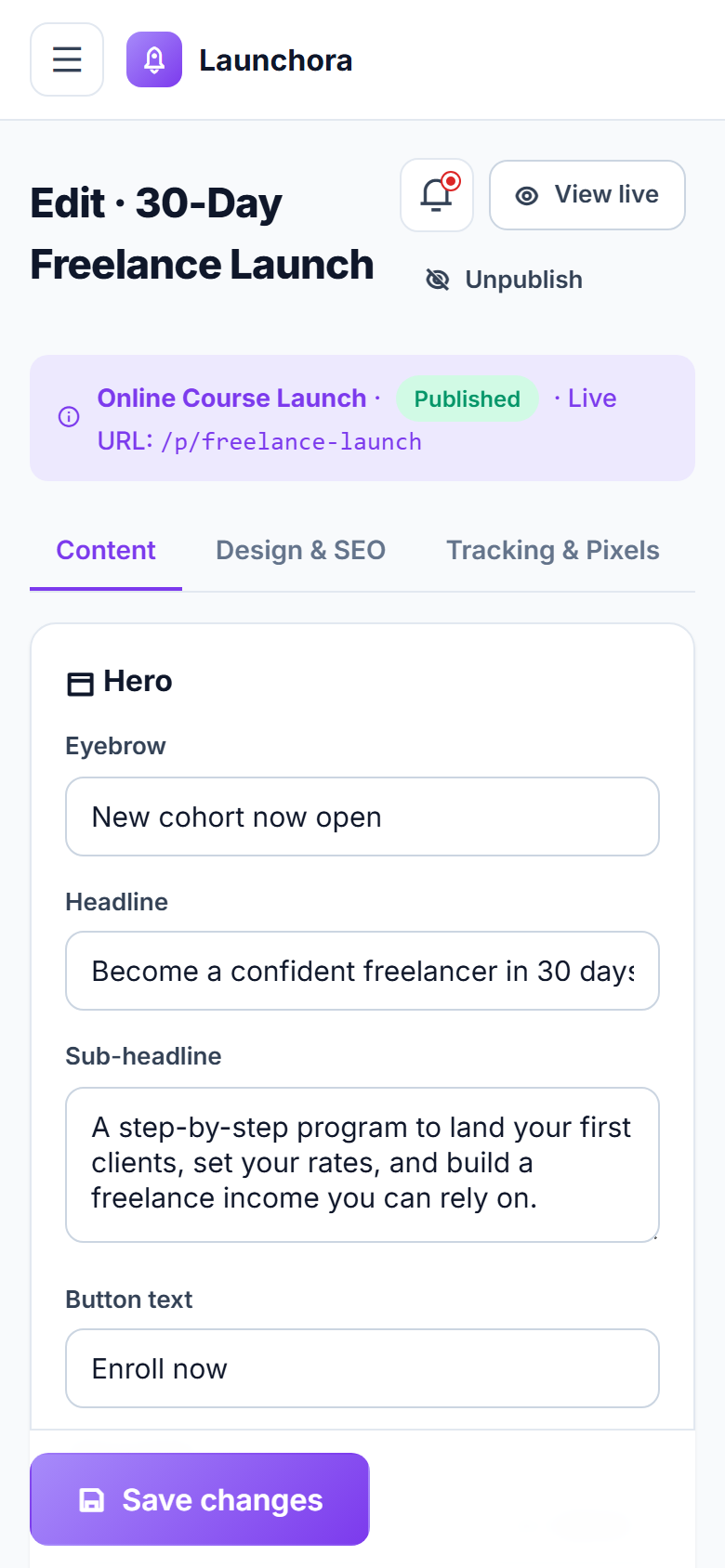 Launchora screenshot