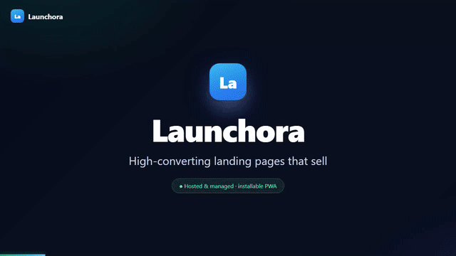Launchora animated preview