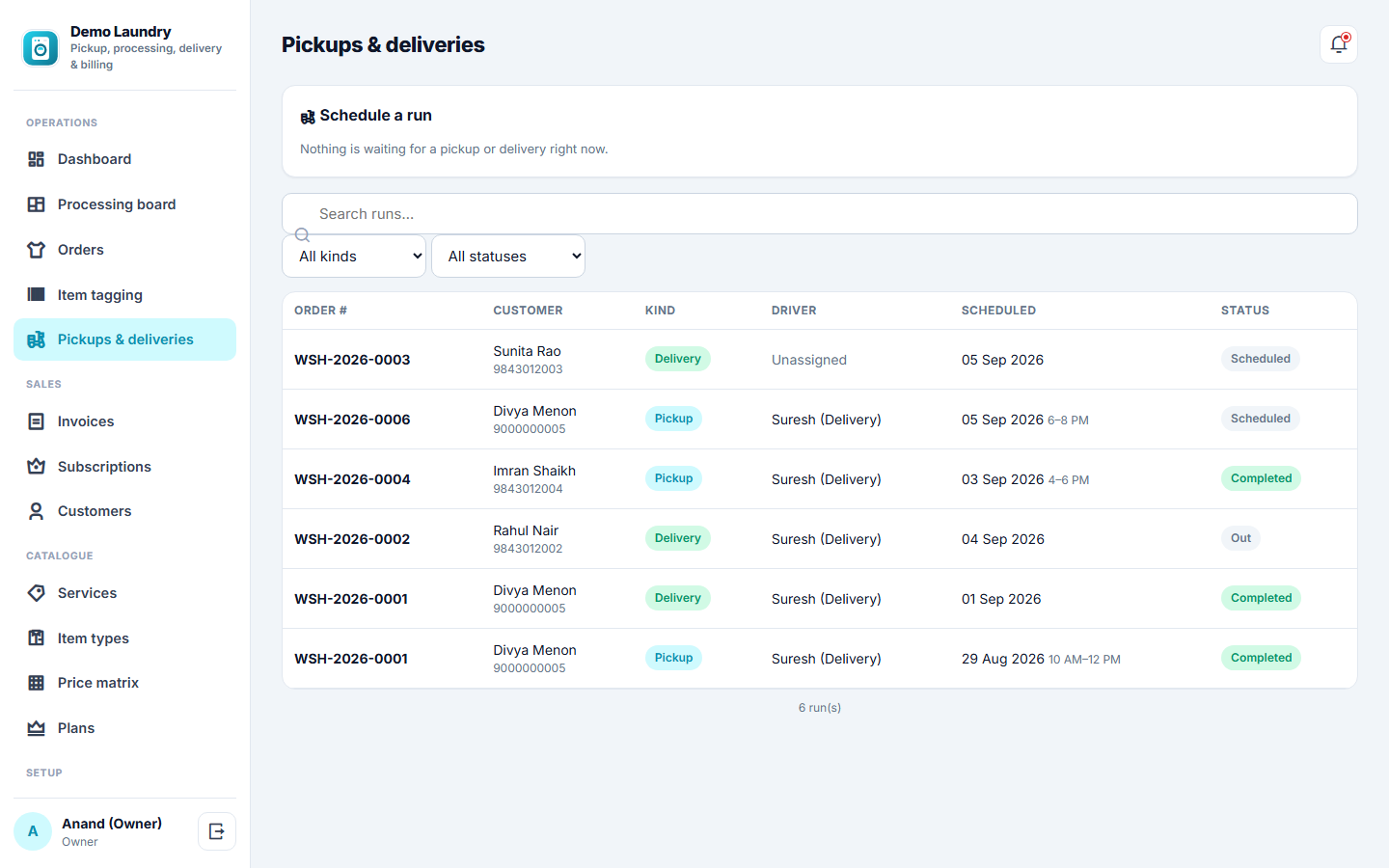 Laundry and Dry-cleaning Management and Order-tracking Software screenshot