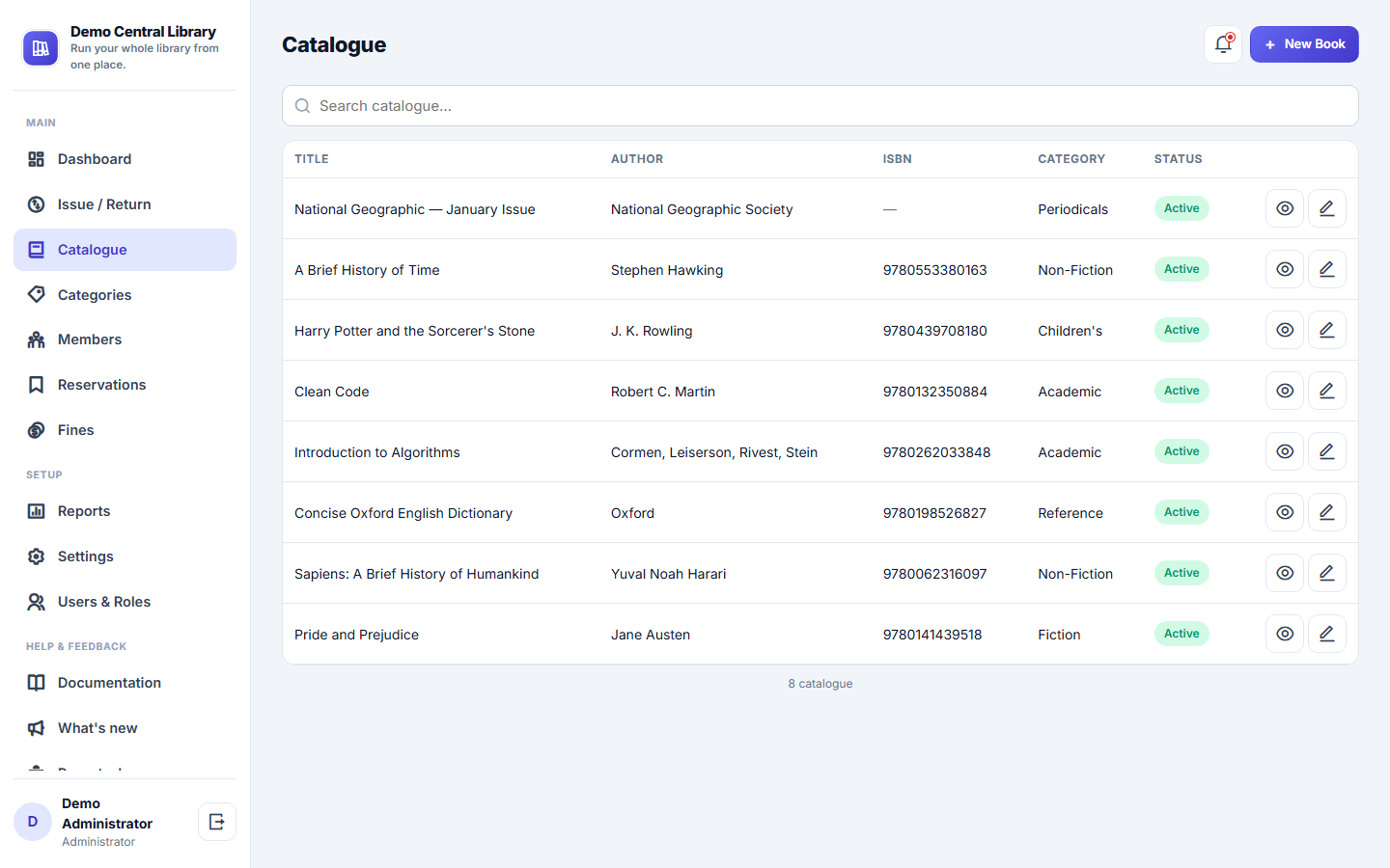 Library Management System screenshot