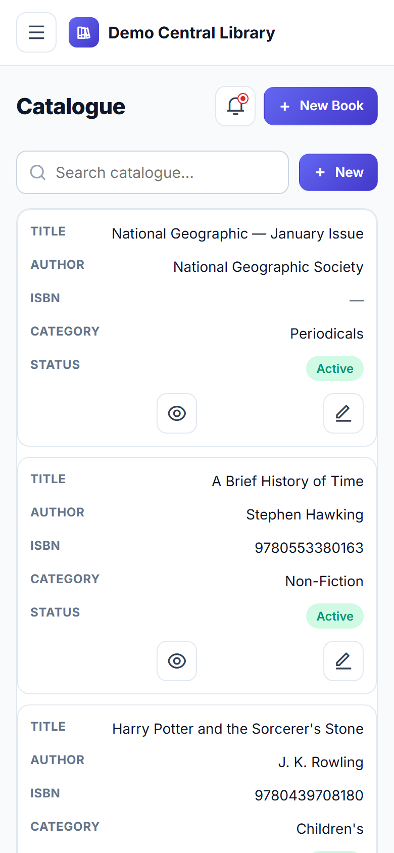 Library Management System screenshot
