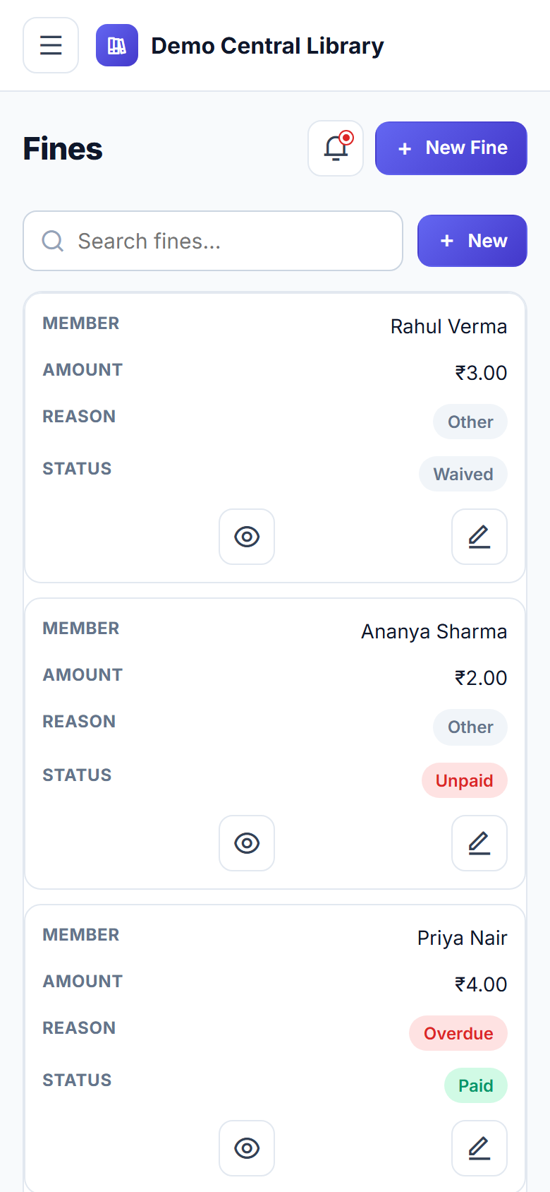 Library Management System screenshot