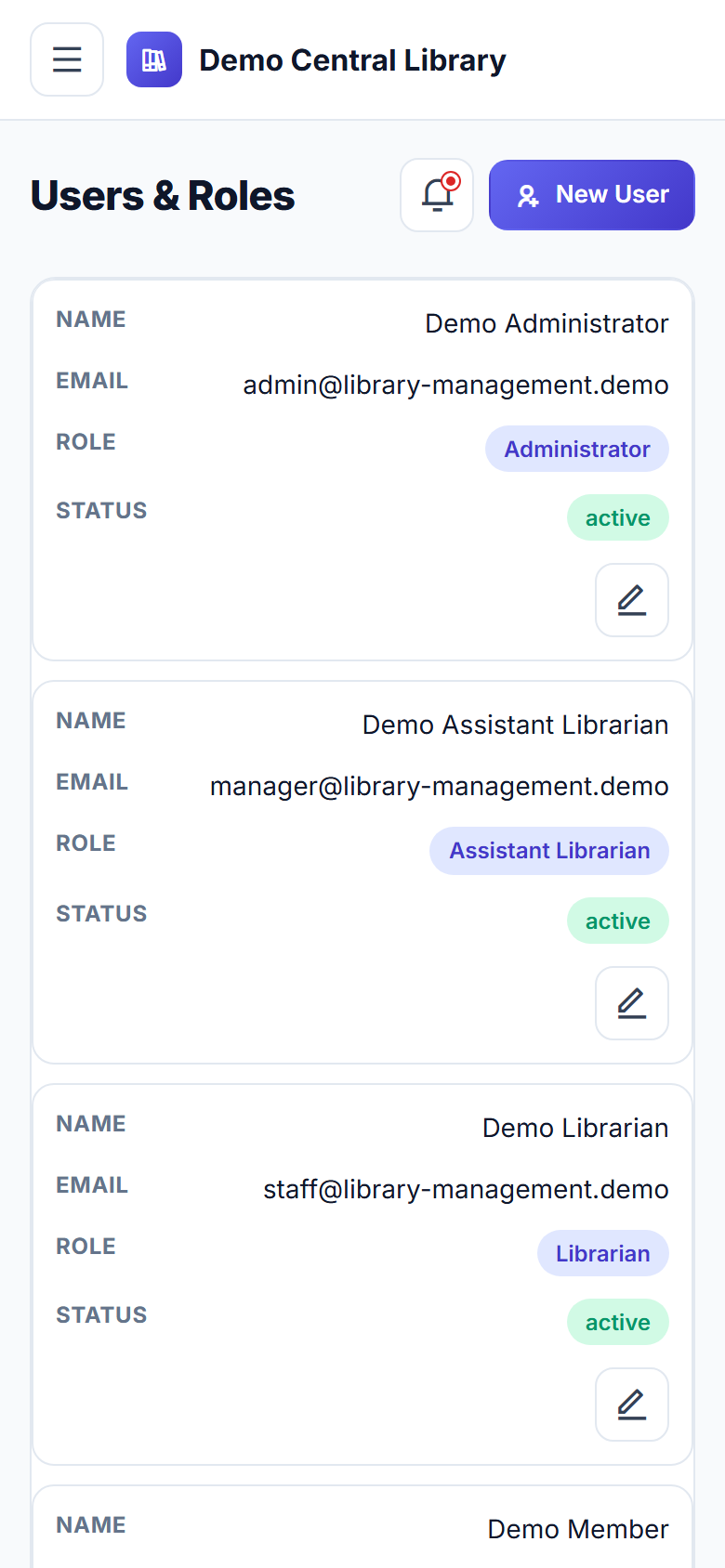 Library Management System screenshot