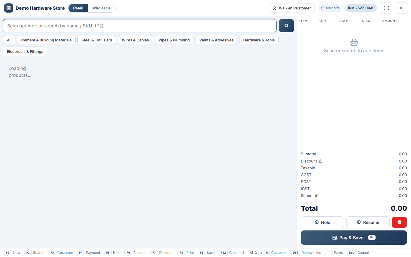 Multi-UOM Inventory & GST Billing Software screenshot