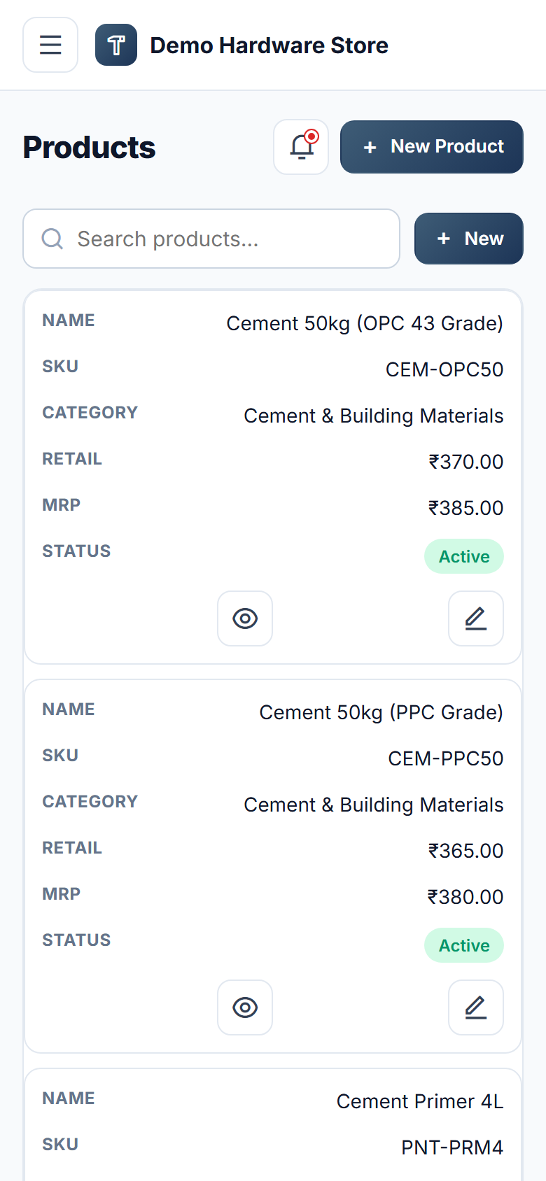 Multi-UOM Inventory & GST Billing Software screenshot