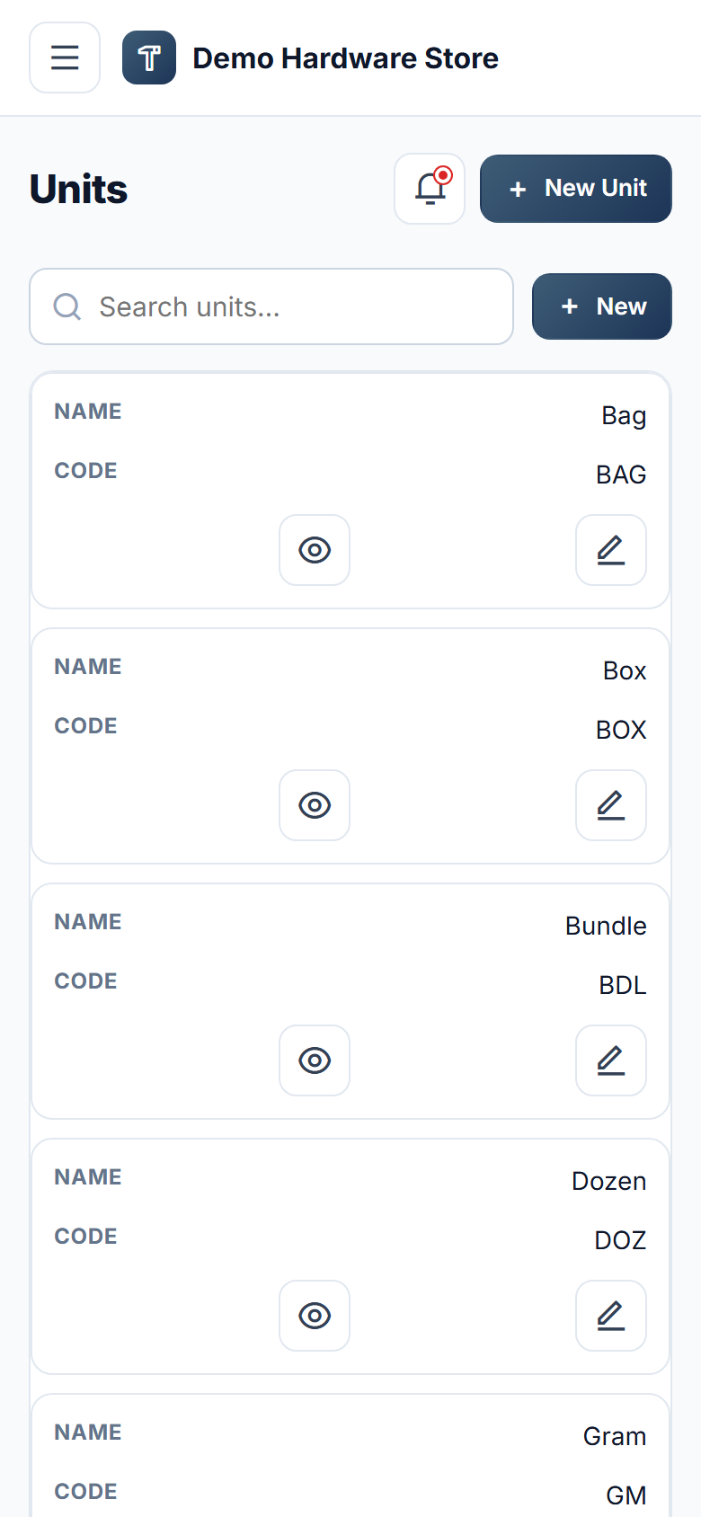Multi-UOM Inventory & GST Billing Software screenshot
