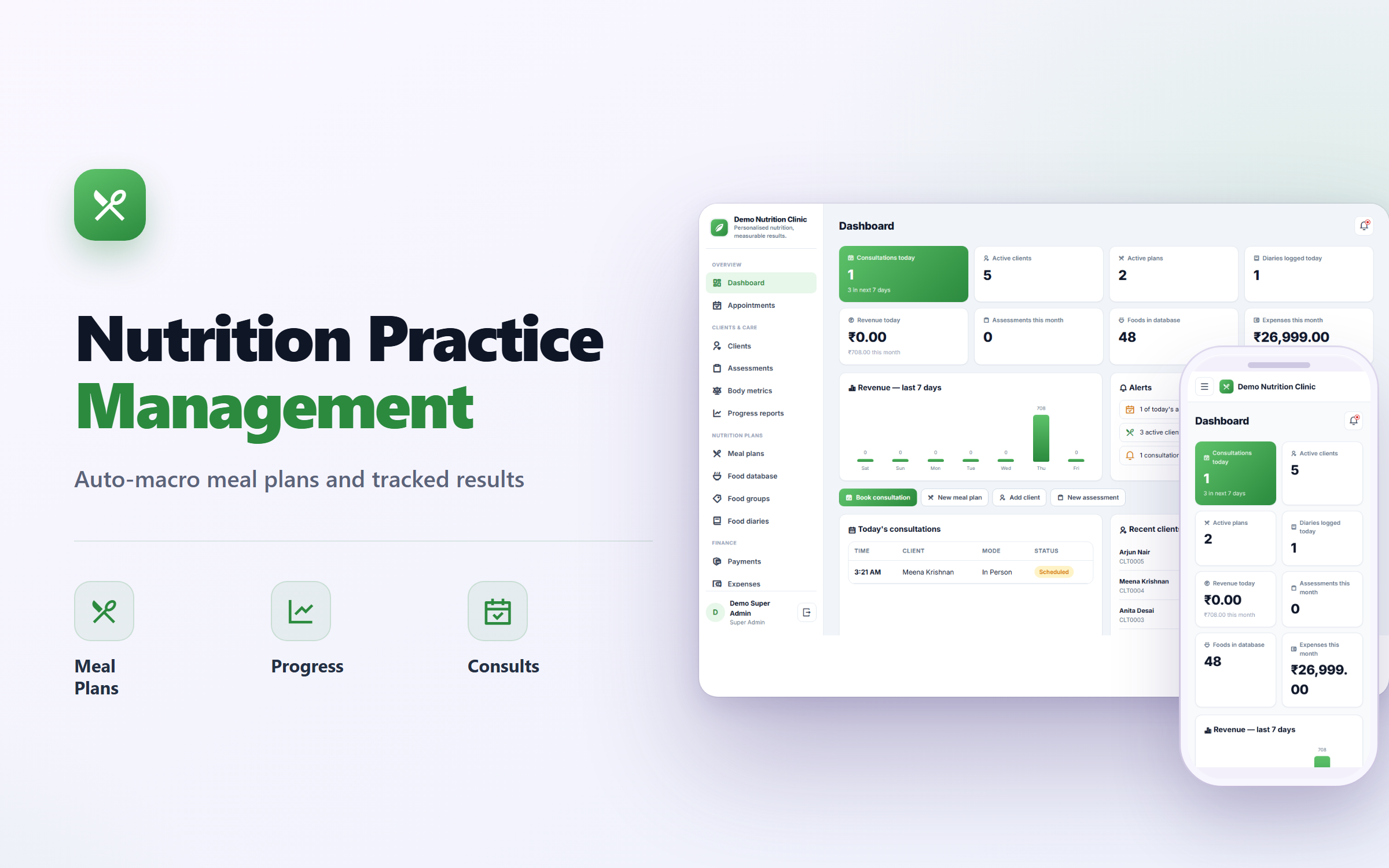 Dietitian and Nutrition Consultation Software