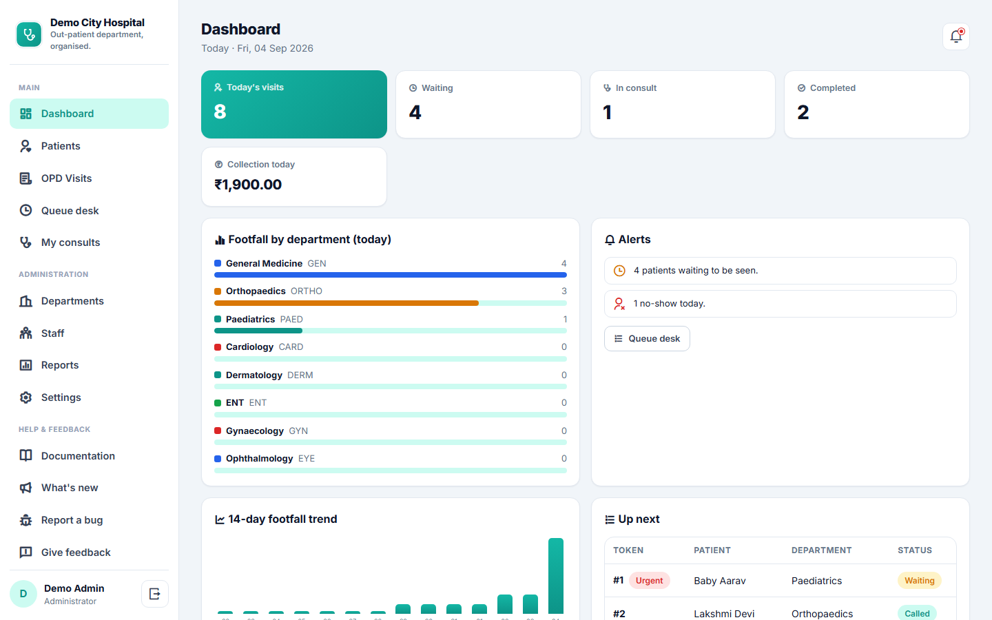 Hospital OPD Management Software screenshot