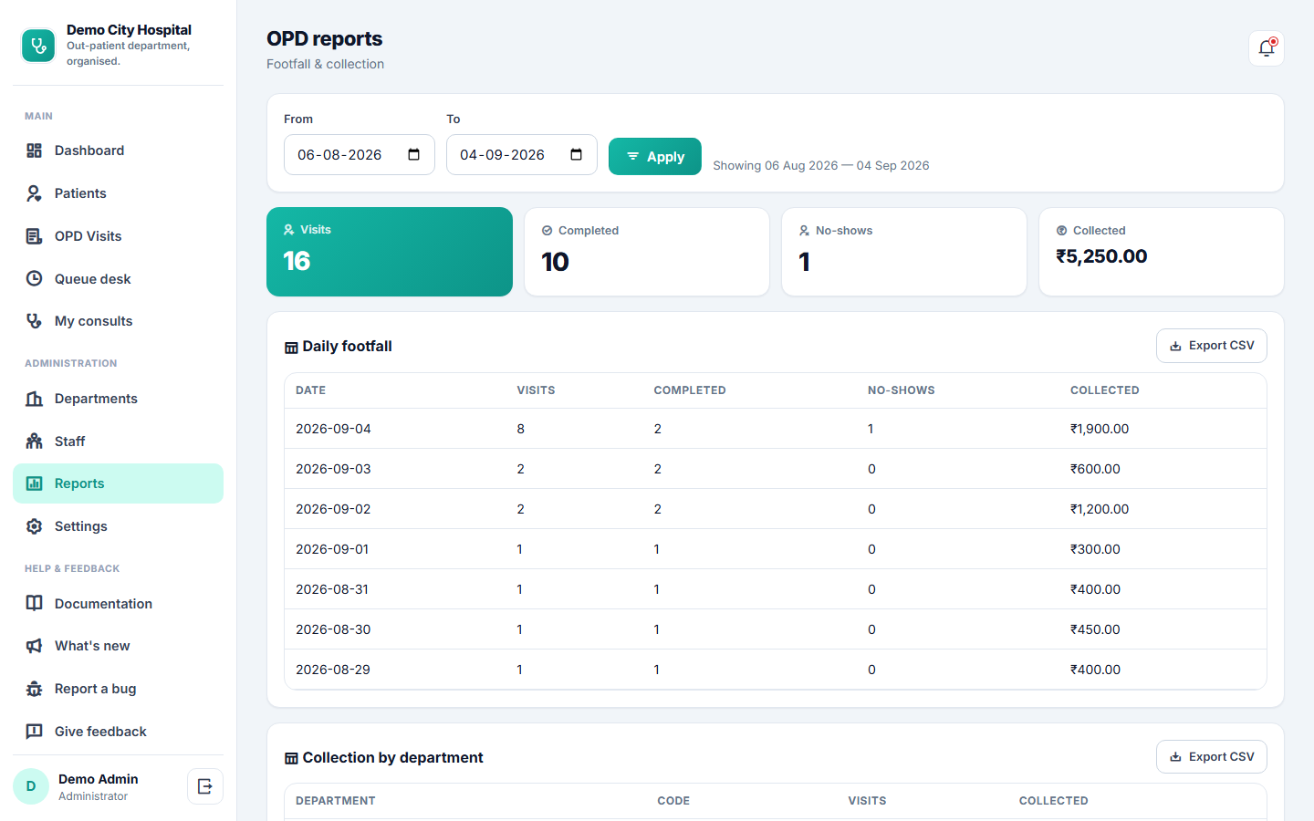 Hospital OPD Management Software screenshot