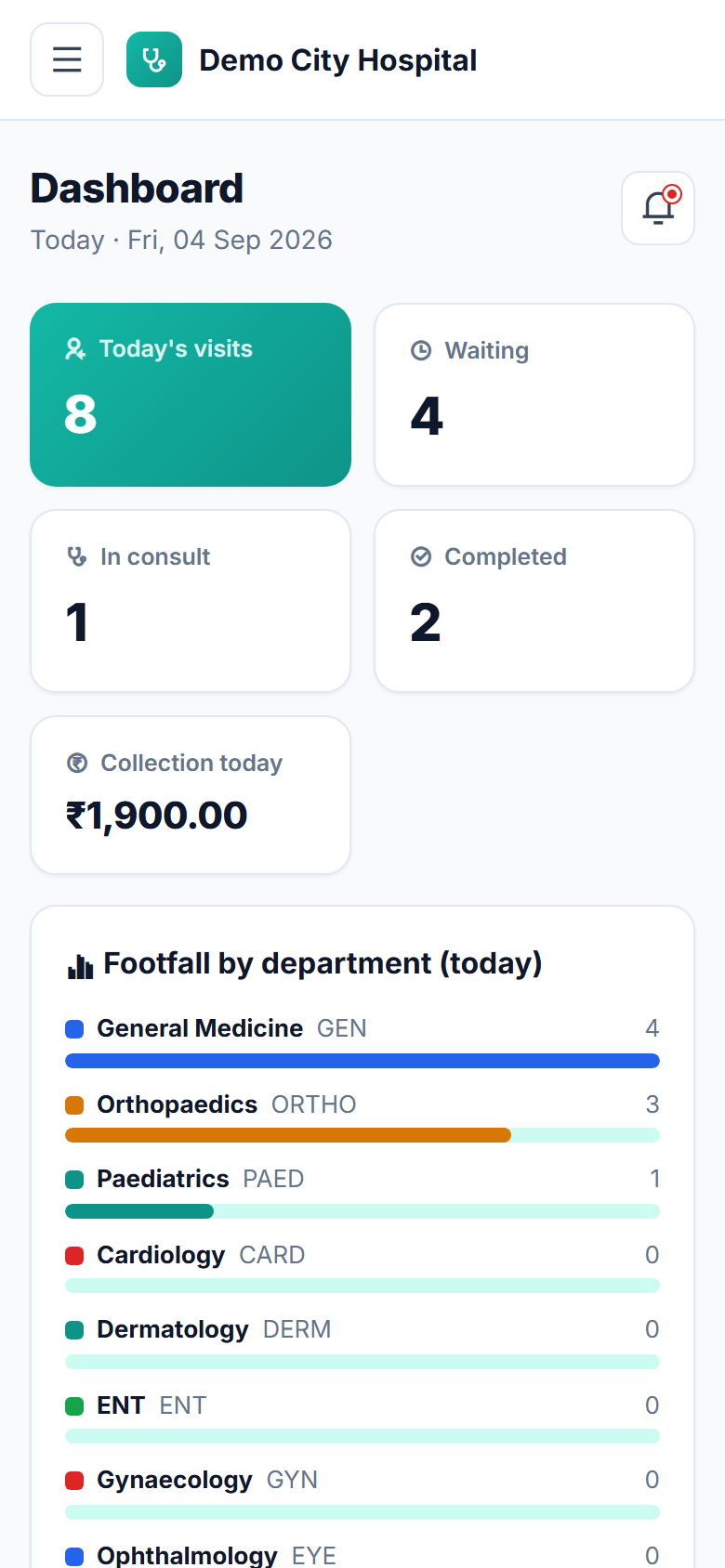 Hospital OPD Management Software screenshot