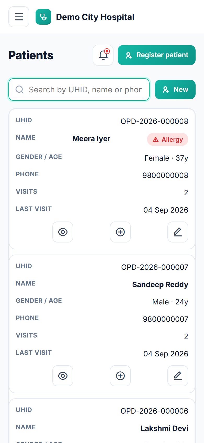 Hospital OPD Management Software screenshot