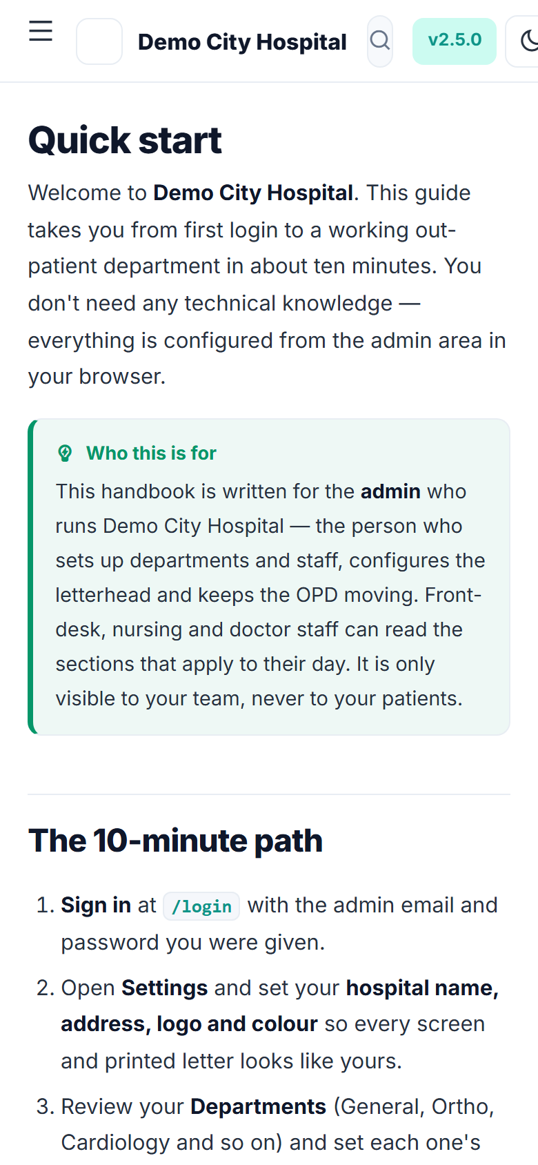 Hospital OPD Management Software screenshot
