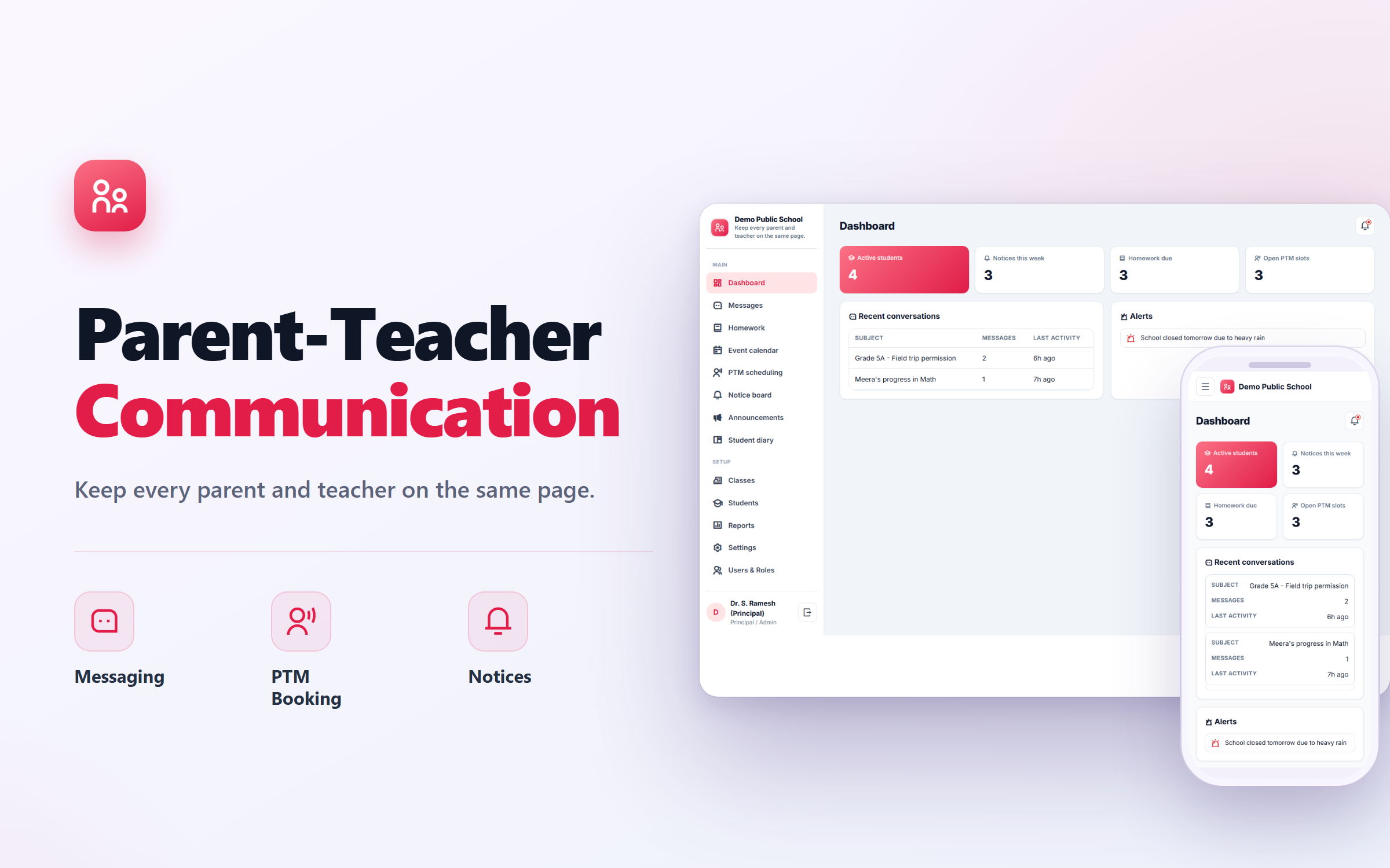 Parent-Teacher Communication App