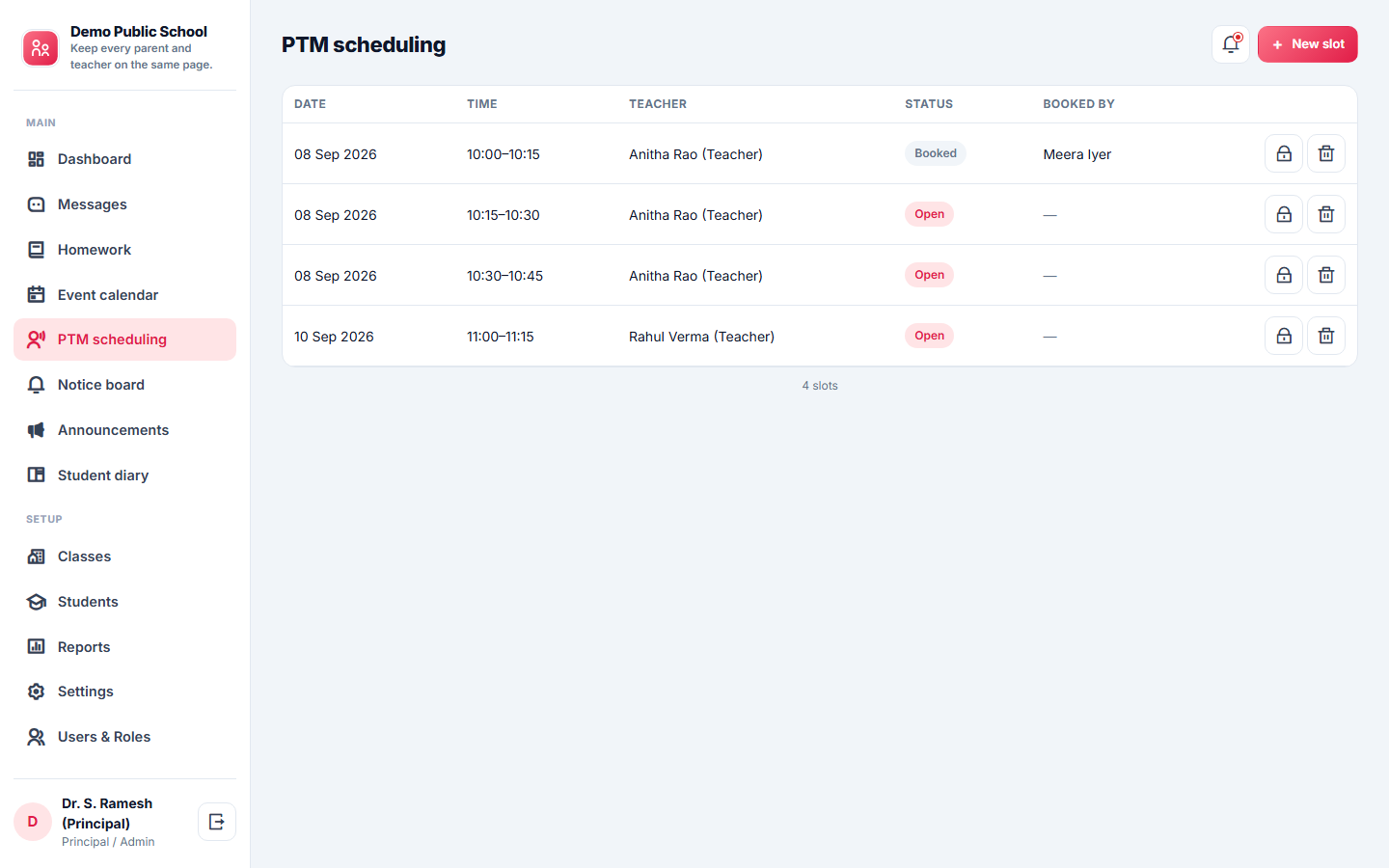 Parent-Teacher Communication App screenshot