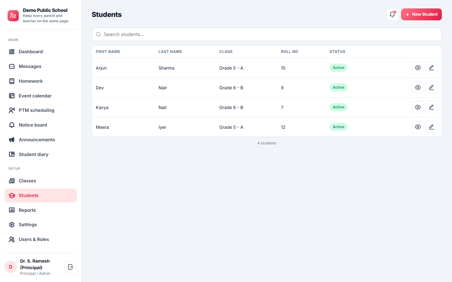 Parent-Teacher Communication App screenshot