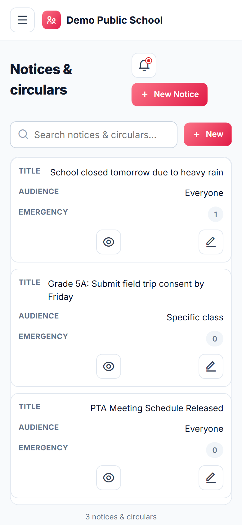 Parent-Teacher Communication App screenshot