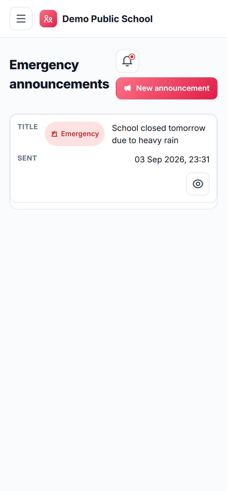Parent-Teacher Communication App screenshot