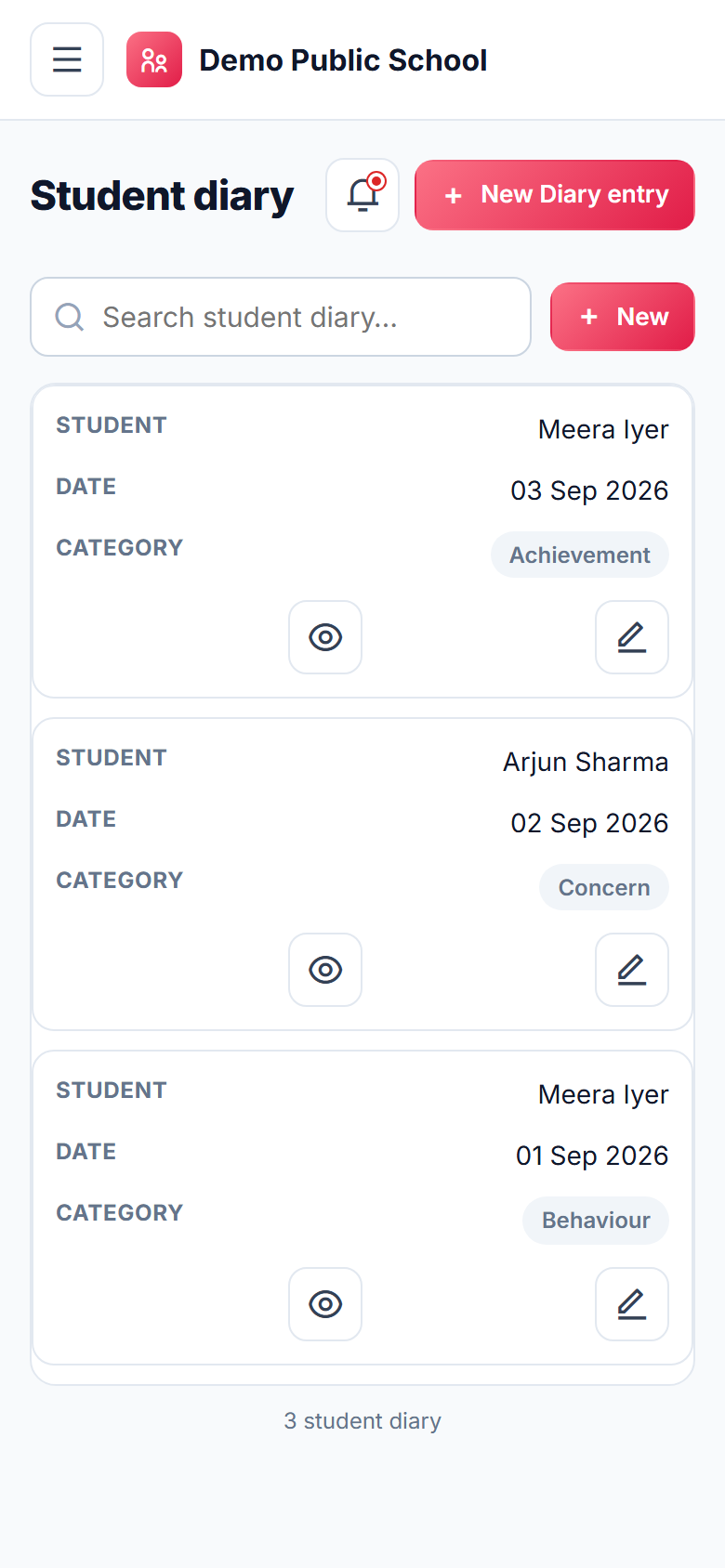 Parent-Teacher Communication App screenshot