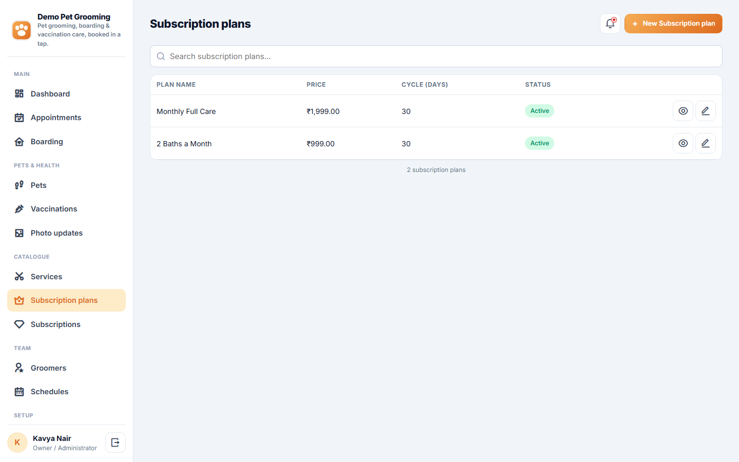 Pet Grooming, Boarding and Daycare Booking Software screenshot