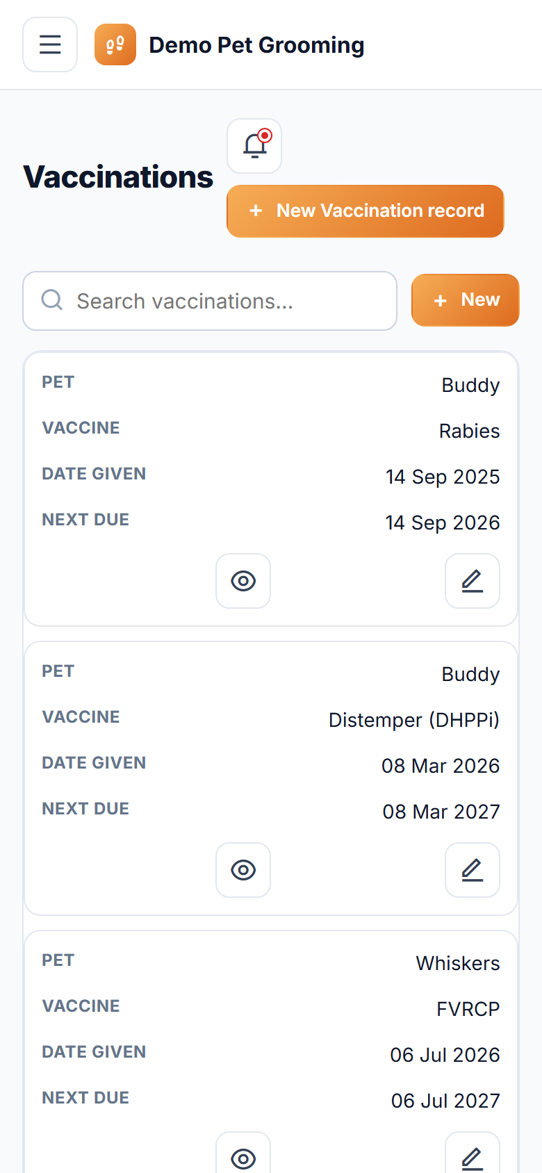 Pet Grooming, Boarding and Daycare Booking Software screenshot