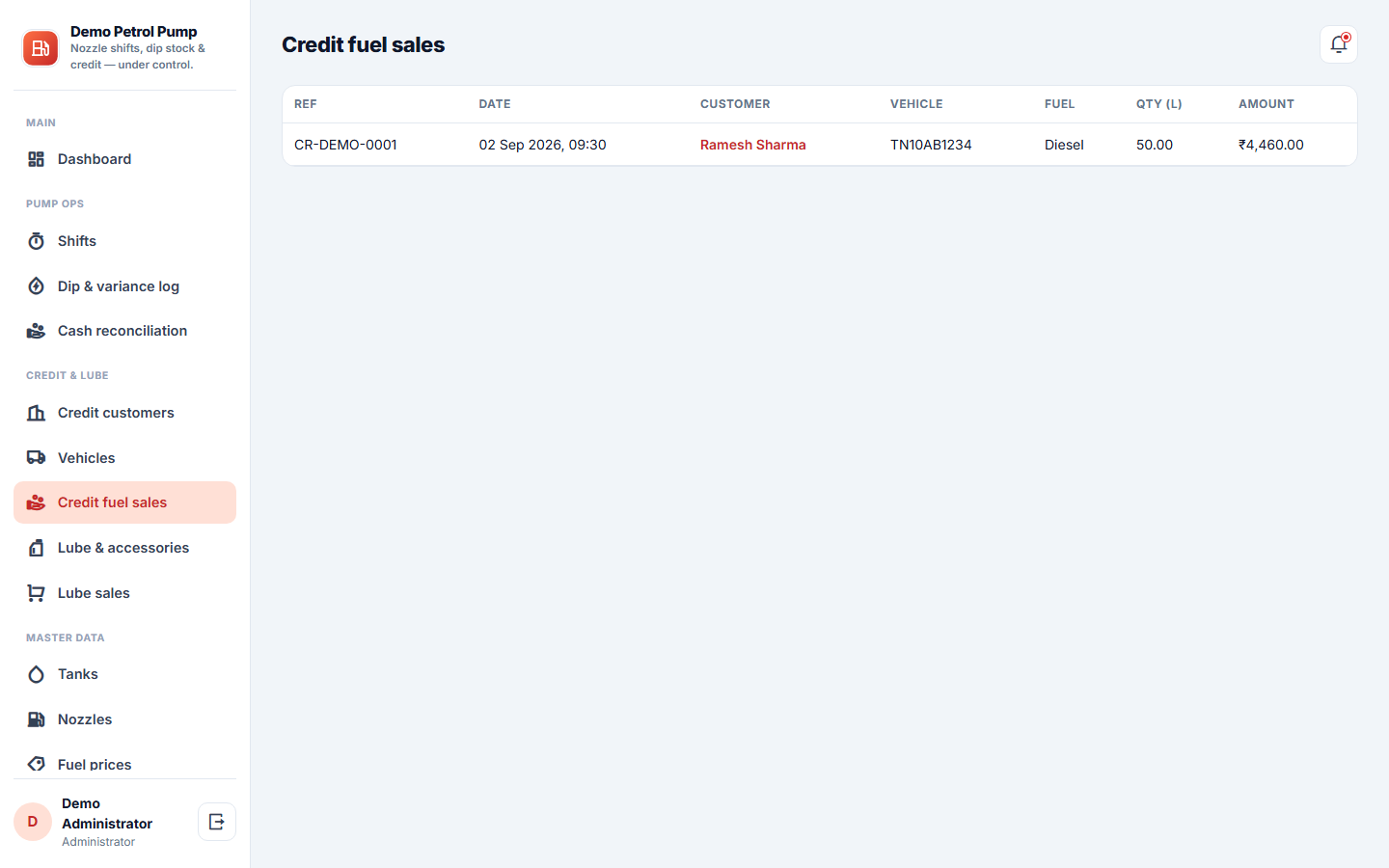 Petrol Pump Management Software screenshot