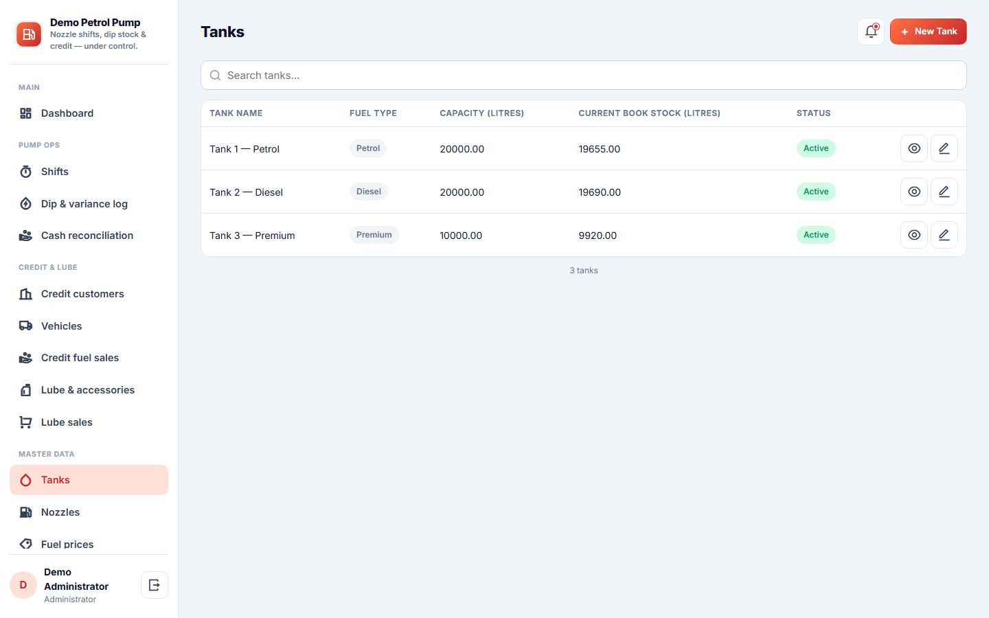 Petrol Pump Management Software screenshot