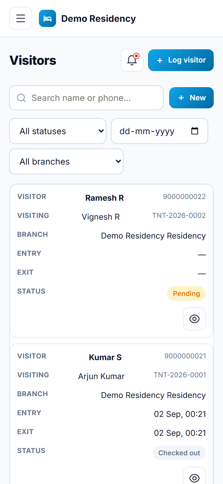 PG and Hostel Booking and Management Software screenshot