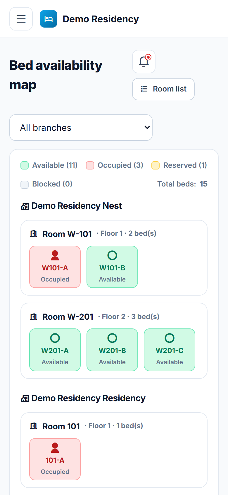 PG and Hostel Booking and Management Software screenshot