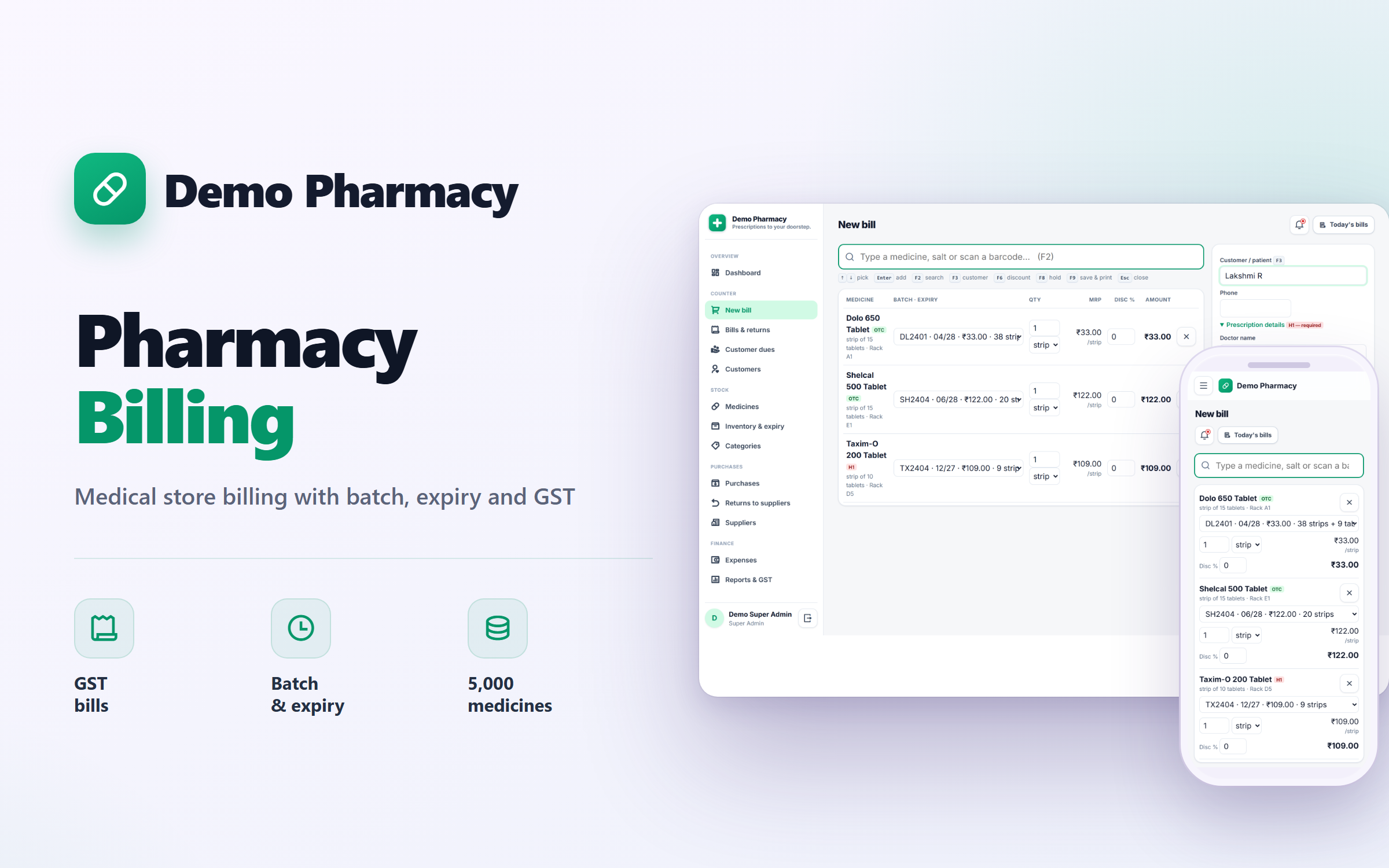 Pharmacy and Medical Store Billing Software