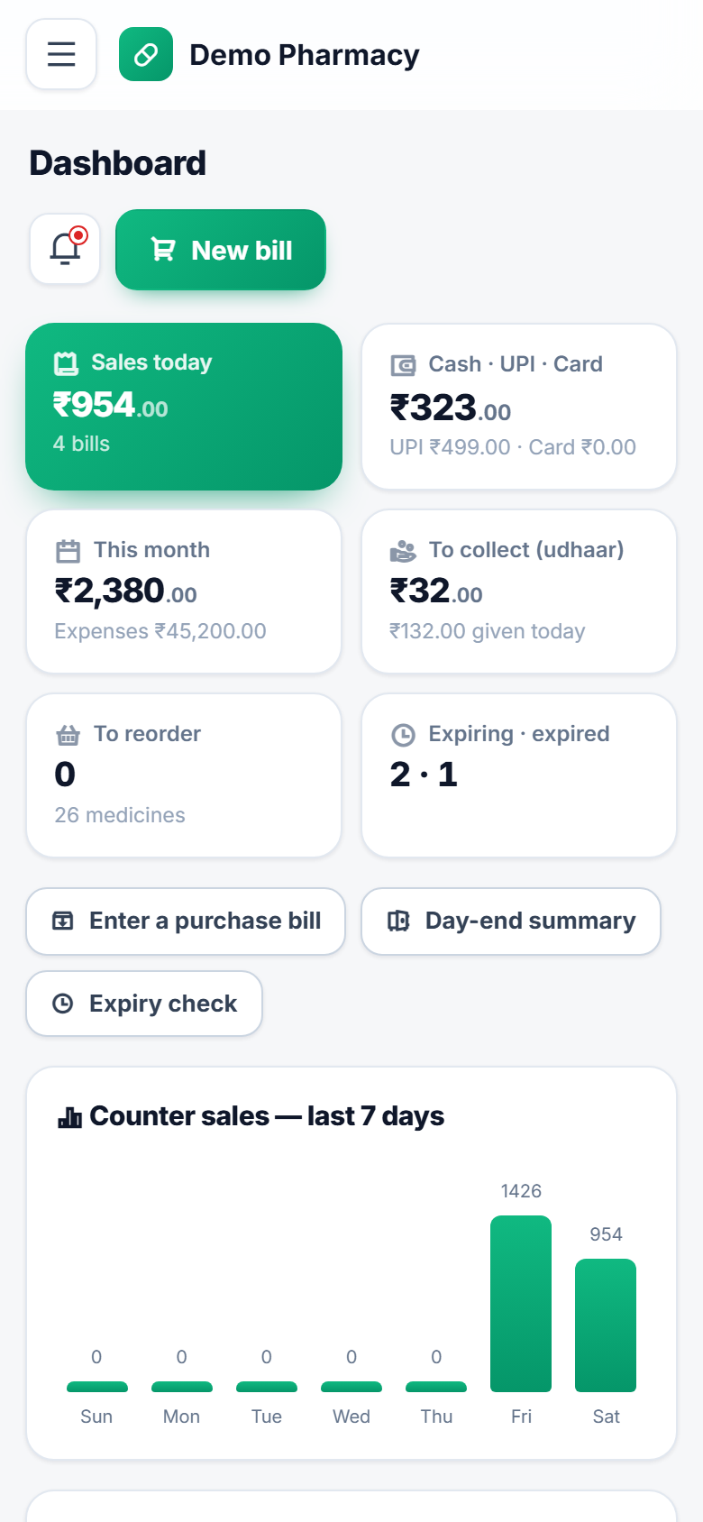 Pharmacy and Medical Store Billing Software screenshot