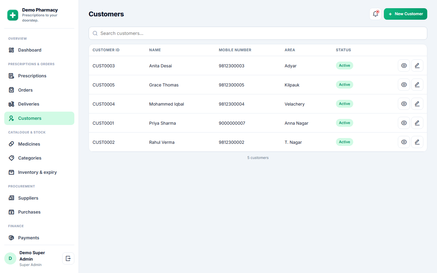 Pharmacy Prescription-upload and Medicine-delivery Software screenshot