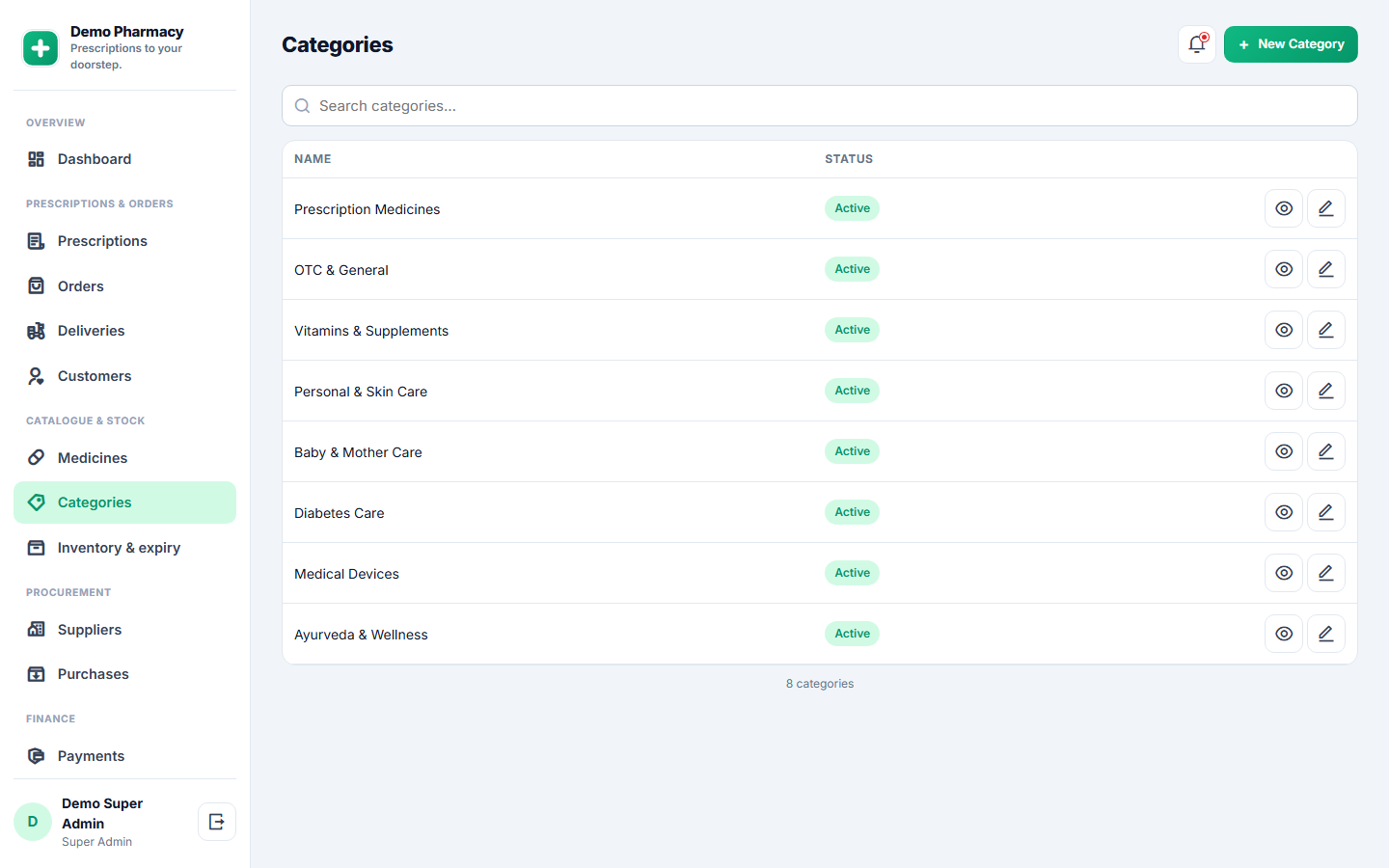Pharmacy Prescription-upload and Medicine-delivery Software screenshot